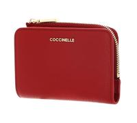 Coccinelle Porte-monnaie Metallic Soft Wallet en cuir Scarlet Rouge