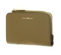 Coccinelle Cuir Porte-Monnaie Metallic Soft Wallet Seagrass Kaki