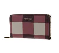 Coccinelle Cuir Porte-Monnaie Metallic Vichy Patch Wallet Mu. Wi. Ros/Berry Pourpre