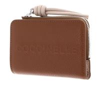 Coccinelle Cuir Porte-Monnaie Myrtha Maxi Log Wallet Cognac/Rosette Brun