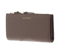 Coccinelle Cuir Porte-Monnaie Pansy Wallet Grained Leather Warm Taupe