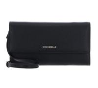 Coccinelle Cuir Porte-Monnaie Sac à épaule bandoulière Metallic Soft Mini Bag Wallet Grained Leather Noir
