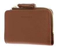 Coccinelle Cuir Porte-Monnaie Tassel Wallet Cognac Brun