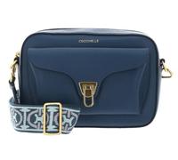 Coccinelle Cuir sac à épaule bandoulière Beat Soft Ribb Crossbody Bag Grained Leather Deep Blue bleu