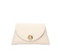 Coccinelle Cuir sac à épaule bandoulière Nikla Handbag Double Grainy Leather Pearl/Cognac écru