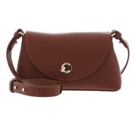 Coccinelle Cuir sac à épaule bandoulière Nikla Mini Bag Double Grainy Leather Cognac/Noir brun