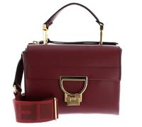 Coccinelle Cuir sac à épaule bandoulière sac à main Arlettis Signature Handbag Grained Leather Ribes framboise