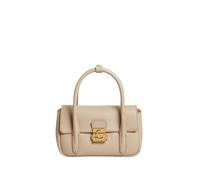 Coccinelle Cuir sac à épaule bandoulière sac à main C-Me Lock Mini Bag Grained Leather Sandshell beige