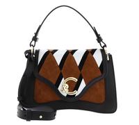 Coccinelle Cuir sac à épaule bandoulière sac à main C-Me N.Geo.Pat Handbag Multi Cognac/Noir multicolore