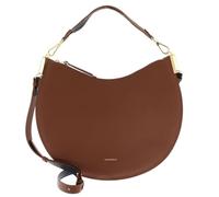 Coccinelle Cuir sac à épaule bandoulière Sunup Handbag Double Grainy Leather Cognac/Noir brun
