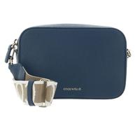 Coccinelle Cuir sac à épaule bandoulière Tebe Crossover Bag Deep Blue bleu
