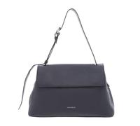 Coccinelle Cuir sac à épaule Fern Shoulder Bag Grained Leather Stove bleu gris