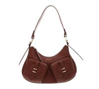 Coccinelle Cuir sac à épaule sac à main Mavery Pocket Shoulder Bag Grained Leather Cognac brun