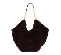 Coccinelle Cuir sac à épaule sac à main Smash Suede Bim Shoulder Bag Brunette/Brunet marron foncé