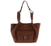 Coccinelle Cuir sac à main Beat Shopping Double Grainy Leather Handbag Cognac/Noir brun
