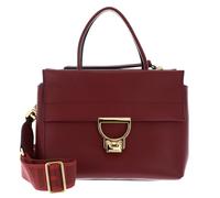 Coccinelle Cuir sac à main sac à épaule bandoulière Arlettis Signature Handbag Grained Leather Ribes framboise