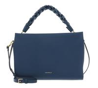 Coccinelle Cuir sac à main sac à épaule bandoulière Boheme Grana Double Hand Bag Deep Blue/Sandshell bleu