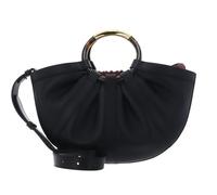 Coccinelle Cuir sac à main sac à épaule Shell Handbag Smooth Leather Noir