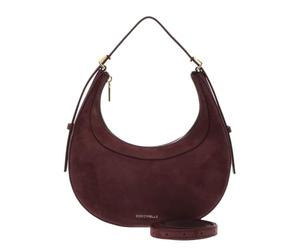 Coccinelle Cuir sac à main sac à épaule Whisper Mini Bag Suede Leather/Grained Leather Berry violet foncé
