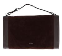 COCCINELLE Cuir Sac de Voyage Elinor Suede Bimaterial Handbag Brunette/Brunet Marron foncé