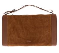 COCCINELLE Cuir Sac de Voyage Elinor Suede Bimaterial Handbag Cognac/Cognac Marron Clair