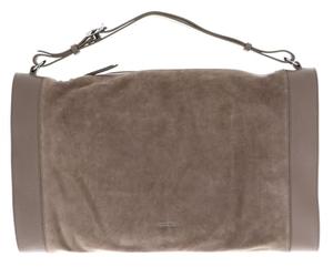 COCCINELLE Cuir Sac de Voyage Elinor Suede Bimaterial Handbag Warm Taupe/Warm Taupe