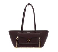 Coccinelle Cuir sac shopper Double Beat Grained Leather Handbag Berry violet foncé