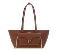 Coccinelle Cuir sac shopper Double Beat Grained Leather Handbag Cognac brun