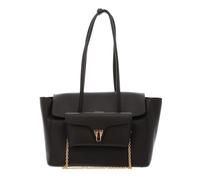 Coccinelle Cuir sac shopper sac à épaule bandoulière Double Beat Grained Leather Handbag Fango vert foncé