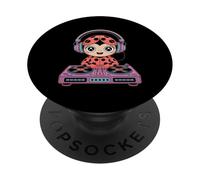 Coccinelle DJ Animal Drôle Musique Enfant PopSockets PopGrip Adhésif