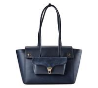 Coccinelle Double Beat Sac à bandoulière Cuir véritable 33 cm bleu