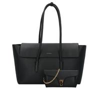 Coccinelle Double Beat Sac de shopper Cuir véritable 47 cm noir