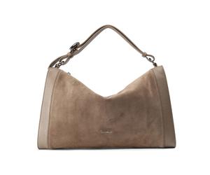 Coccinelle - Elinor Suede Bimaterial Medium - Femme - Sacs - Brun - Taille: ONE Size