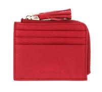 COCCINELLE Étui pour carte de crédit rouge en cuir pour femme - Tassel Credit Card Holder Ruby 179356