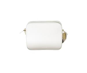 Coccinelle, Femme, Sacs, Blanc, Taille: ONE Size Sac Bandoulière en Cuir Blanc avec Bandoulière Réglable