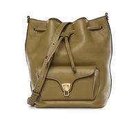 Coccinelle Cuir sac à épaule bandoulière Beat Generatio Bucket Bag Seagrass kaki
