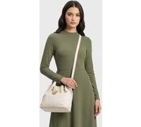 Coccinelle Grained Leather Cross Body Bag In Cream Taille: OS | Shorts Outlet | Femme | Blanche