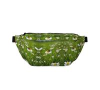 Coccinelle imprimé marguerite grand sac de ceinture de sport en plein air, sac banane à bandoulière pour femmes hommes voyage entraînement sac banane