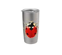 Coccinelle Ladybug Amour Insecte Coccinelle Douce Gobelet isotherme en acier inoxydable double paroi
