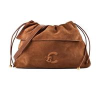 Coccinelle Lidia Sac à bandoulière Cuir véritable 40 cm brun