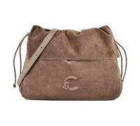 Coccinelle Lidia Sac à bandoulière Cuir véritable 40 cm gris