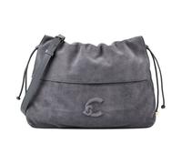 Coccinelle Lidia Sac à bandoulière Cuir véritable 40 cm gris