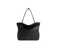 Coccinelle Lizzie Sac shopper en cuir noir, 37 x 32 x 13 cm | 100 % cuir, fermeture éclair, 2 compartiments intérieurs, style décontracté pour femme, pieds sur le fond