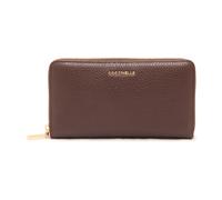 Coccinelle Cuir Porte-Monnaie Metallic Soft Wallet Grained Leather Brunette Marron foncé