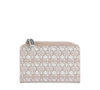 Coccinelle Metallic Monogram Portefeuille blanc, toile, femme