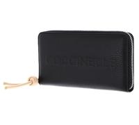 COCCINELLE Metallic Soft Wallet Grained Leather Noir / Betulla