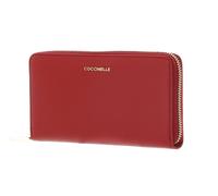 Coccinelle Porte-monnaie Metallic Soft Wallet – Cuir grainé – Scarlet Rouge