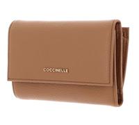 Coccinelle Metallic Soft Porte-monnaie en cuir 14 cm brun