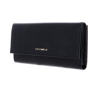 Coccinelle - Portefeuille Souple Métallisé Cuir Grainé - Femme - Accessoires - Noir - Taille: ONE Size
