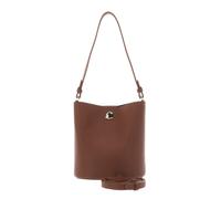 COCCINELLE Mini Bag Double Grainy Leather Cognac / Noir